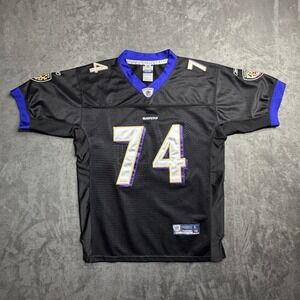 Reebok‎ Baltimore Ravens Michael Oher 74 NFL Youth Jersey Black Size L 14-16